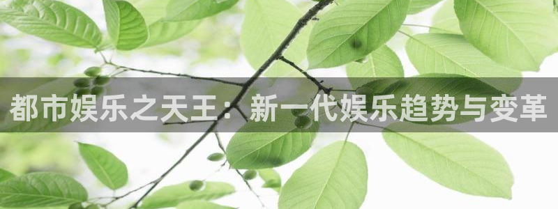 恒盛娱乐下载：都市娱乐之天王：新一代娱乐趋势与变革